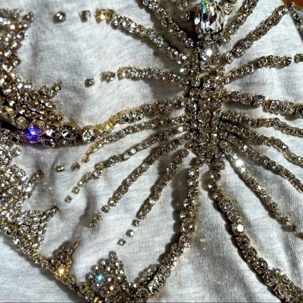 Twisted Heart Swarovski Butterfly Jacket with Giant Crystal Bling Butterfly - Picture 5 of 13